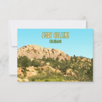 Fort Collins Colorado Horsetooth Rock Flat Kaart