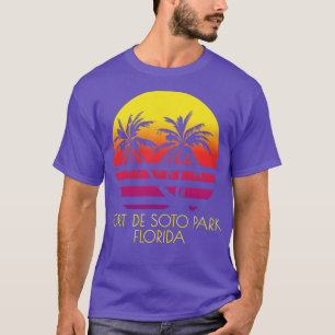 Fort De Soto Park Florida Stranden Tropische Palm T-shirt
