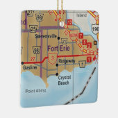 Fort Erie Ontario Map Keramisch Ornament (Rechts)