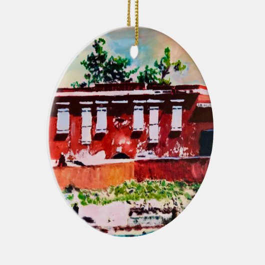 Fort Frederik Ceramic Circle Ornament (Rechts)
