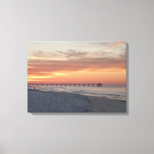 Fort Ft. Walton Beach Sunrise Photo Canvas Sunset Afdruk