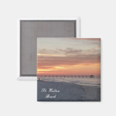 Fort Ft. Walton Beach Sunrise Photo Magnet Sunset (Recto/Verso)