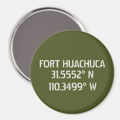 Fort Huachuca Breedtegraad Lengtegraad  Magneet (Voorkant / Achterkant)