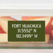 Fort Huachuca Breedtegraad Lengtegraad Waterdicht Labels (Aangebracht)