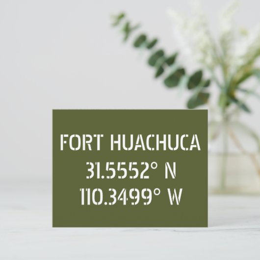 Fort Huachuca Latitude Longitude Briefkaart (Staand voorkant)