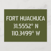 Fort Huachuca Latitude Longitude Briefkaart (Voorkant)