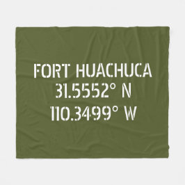 Fort Huachuca Latitude Longitude Fleece Deken
