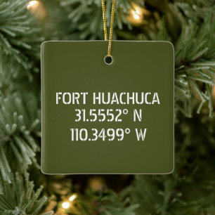 Fort Huachuca Latitude Longitude, persoonlijk Keramisch Ornament