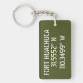 Fort Huachuca Latitude Longitude Sleutelhanger (Voorkant)