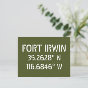 Fort Irwin Latitude Longitude Briefkaart