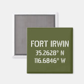 Fort Irwin Latitude Longitude Magneet (Voorkant / Achterkant)