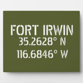 Fort Irwin Latitude Longitude Tabletop Fotoplaat (Voorkant)