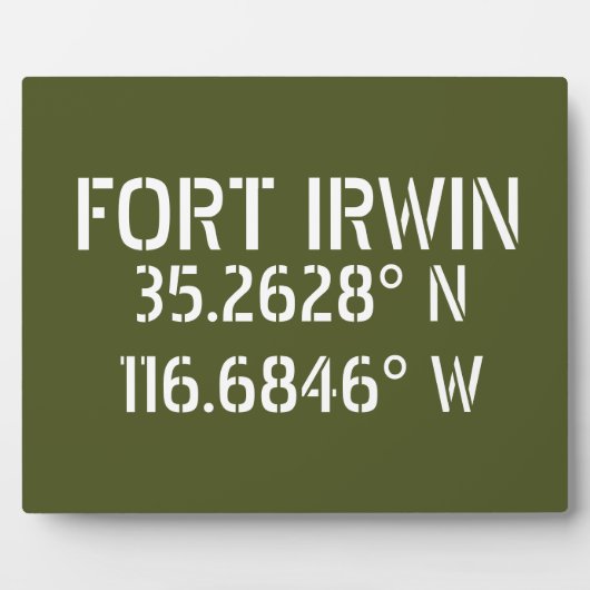 Fort Irwin Latitude Longitude Tabletop Fotoplaat (Voorkant)