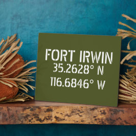 Fort Irwin Latitude Longitude Tabletop Fotoplaat