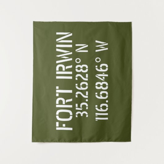 Fort Irwin Latitude Longitude Wandkleed (Voorkant)