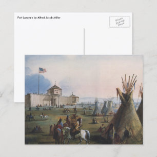 Fort Laramie, Sublette Fort, Fort William, Miller' Briefkaart