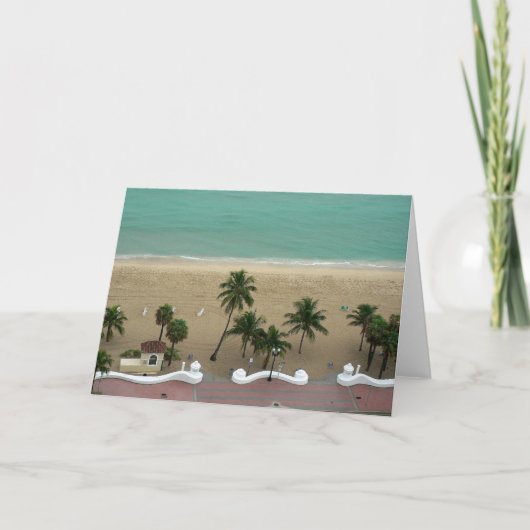 Fort Lauderdale Beach Aerial Kaart (Voorkant)