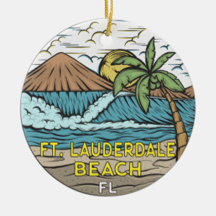Fort Lauderdale Beach Florida  Keramisch Ornament