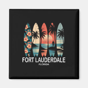 Fort Lauderdale Beach Florida Surfplank Surfen Re Magneet