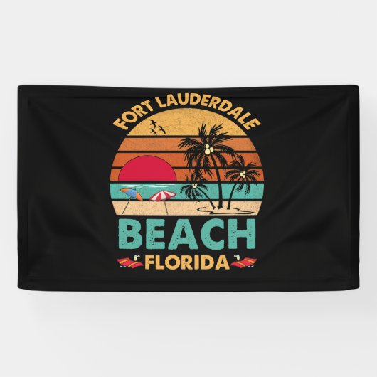 Fort Lauderdale Florida Beach FL Novelty Spandoek (Horizontaal)