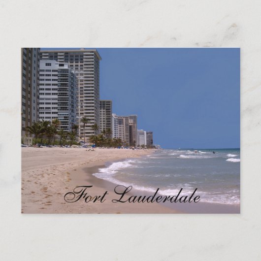 Fort Lauderdale Florida Beach & Ocean Briefkaart (Voorkant)