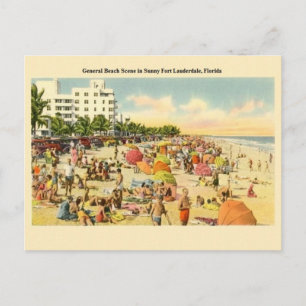  Fort Lauderdale Florida Beach Post Card Briefkaart