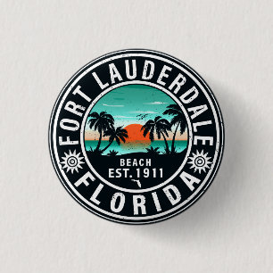 Fort Lauderdale Florida Beach Tropische Souvenirs Ronde Button 3,2 Cm