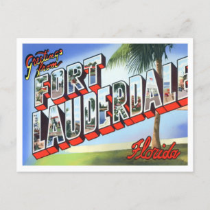 Fort Lauderdale, Florida Big Letters Briefkaart