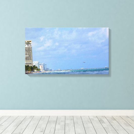 Fort Lauderdale, Florida Canvas Afdruk (Insitu (Houten vloer))
