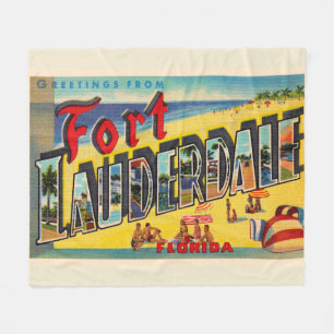 Fort Lauderdale Florida FL Briefkaart met grote le Fleece Deken