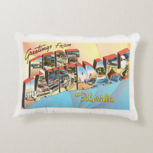 Fort Lauderdale Florida FL Vintage Travel Souvenir Decoratief Kussen
