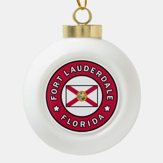 Fort Lauderdale Florida Keramische Bal Ornament (Voorkant)