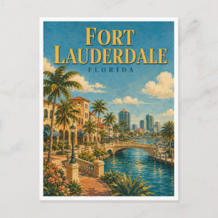 Fort Lauderdale Florida Las Olas GeoSaga Briefkaart