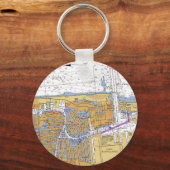 Fort Lauderdale, Florida Nautical Chart Sleutelhan Sleutelhanger (Voorkant)