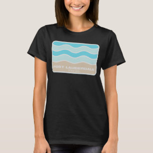 Fort Lauderdale Florida Retro FL Waves Beach Souve T-shirt