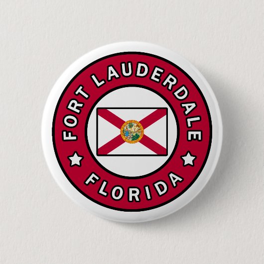 Fort Lauderdale Florida Ronde Button 5,7 Cm (Voorkant)