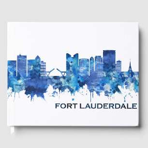 Fort Lauderdale Florida Skyline Blue Gastenboek