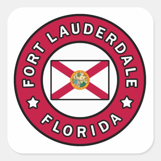 Fort Lauderdale Florida Vierkante Sticker (Voorkant)