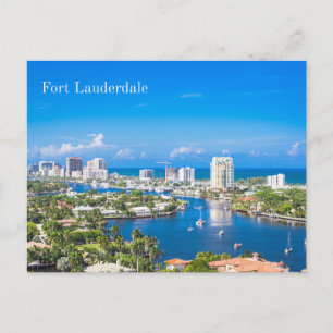 Fort Lauderdale, Florida Zomer Stad Gezicht Briefkaart