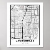 Fort Lauderdale Map Poster (Voorkant)
