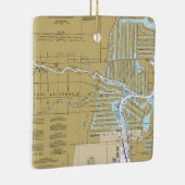 Fort Lauderdale Nautical Chart Keramisch Ornament (Rechts)
