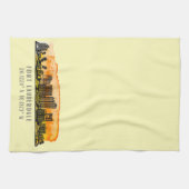 Fort Lauderdale Silhouette & Coördinaten Theedoek (Horizontaal)