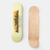 Fort Lauderdale Skyline & Coordinates Skateboard (Voorkant)