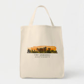 Fort Lauderdale Skyline & Coordinates Tote Bag (Voorkant)