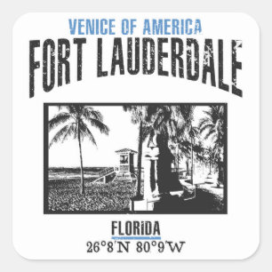 Fort Lauderdale Vierkante Sticker