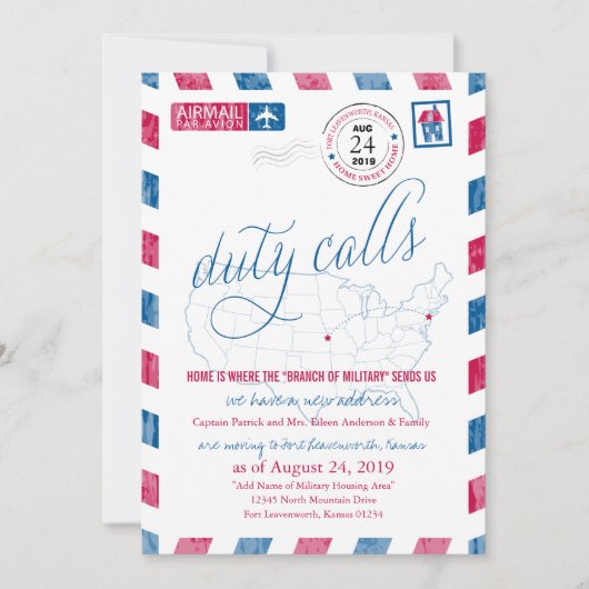 Fort Leavenworth Militaire Beweging Aankondiging (Voorkant)