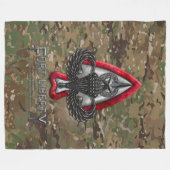 Fort Liberty Camo Fleece Deken (Voorkant (Horizontaal))