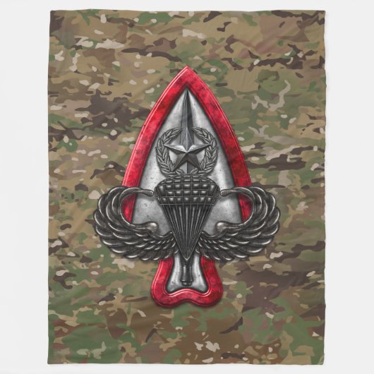 Fort Liberty Camo Fleece Deken (Voorkant)