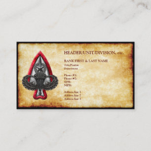 Fort Liberty Personnalisable Vieux Carte de visite