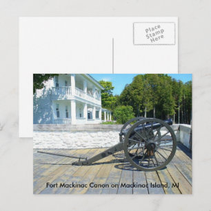 Fort Mackinac Canon op Mackinac Island Briefkaart